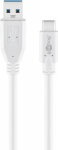 Wentronic USB 3.0 plug (type A) > USB-C plug 1.0m white