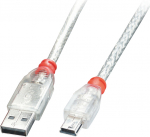 LINDY USB 2.0 Type of cable A/Mini-B transparent M/M 2m