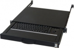 aixcase 19" Rack 1U Tastatur DE Trackball PS2&USB schwarz