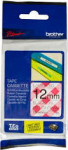 Kleepkirjalint Brother TZE-MPRG31 puna-valge ruudustik (red gingham), must tekst, laius 12mm