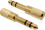 DELOCK Klinke Adapter 3.5mm -> 6.3mm Bu/St gold