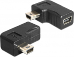 DELOCK USB Adapter mini B -> mini B St/Bu 90&deg; gewinkelt