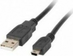 Cable USB Lanberg USB-A - miniUSB 1.8 m Czarny (CA-USBK-11CC-0018-BK)