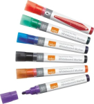 Tahvlimarker NOBO Liquid Ink Whiteboard Marker Assorted (pakis 6 eri v&auml;rvi) (valgetahvlile, lehetahvlile, grafokilele)