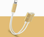 Adapter USB Usams US-SJ160 Lightning - Lightning x2 Gold (SJ1602L02)