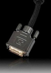 Anschlusskabel DVI-D 24+1, Metal connector on both sides, with ferrite cores and gold plated contacts, im Nylonmantel, schwarz, 10m, shiverpeaks&reg; PREMIUM Li (77448-10.0-SBN)