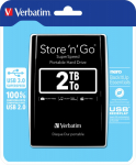 Verbatim Store 'n' Go Harddisk Portable 2TB USB 3.0 5400rpm