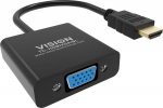 Vision Video Cable Adapter 0.23 M, Hdmi Type A (Standard) Vga