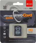 Imro Memory card microSDHC / 4GB / cl. 10 + Adapter