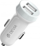 Devia Smart series car charger suit for Lightning (5V3.1A,2USB) white