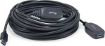 Equip Kabel USB-A3.0->A act. Expandability. St/Bu 10.00m schwarz