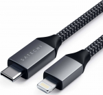 Satechi ST-TCL18M - 1.8 m - Lightning - USB C - Male - Male - Schwarz - Grau