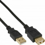 Kabel USB InLine USB-A - USB-A 5 m Czarny (34605S)