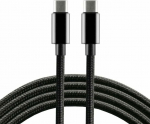 Kabel USB EverActive USB-C - USB-C 1 m Czarny (CBB-1PD3)