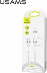 Kabel USB Usams USB-C - USB-C + Lightning 1.2 m White (63775-MP)