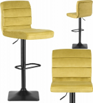 Sofotel Drava yellow bar stool with backrest