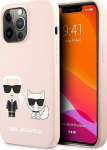 Karl Lagerfeld KLHMP13LSSKCI Silicone Ikonik Hardcase for iPhone 13 Pro / 13 6.1" / light pink