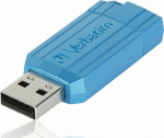 Pendrive Verbatim Verbatim USB flash disk, USB 2.0, 128GB, Store,N,Go PinStripe, niebieski, 49461, do data archiving