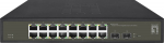 LevelOne Switch 16xGE/2xSFP 19" Hilbert SL managed
