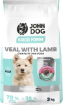 JOHN DOG Junior Good Form Veal with lamb - dry dog food - 3kg