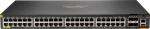 HPE Aruba Networking CX 6200F 48G Class4 PoE 4SFP+ 740W Switch - Switch - max. stacking distance 10 kms - L3 - Administrerad - 48 x 10/100/1000 (PoE+) + 4 x 1 gigabit/10 gigabit SFP+ (uplink) - front and side to back - rackmonterbar - PoE+ (740