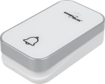 GreenBlue GB157 W Kinetic Battery-free Wireless Door Bell, Melodies, White, Range up to 200m, IP44