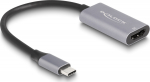 Delock Ultra High Speed - Videoadapter - 24 pin USB-C male to HDMI female - 15 cm - Grau/Schwarz - unterst&uuml;tzt 8K 60 Hz (7680 x 4320)