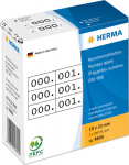 HERMA Nummernetik. 3fach selbstkl. 10x22 mm wei&szlig;/schwarz