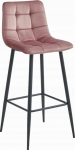 Leobert ARCETO stool - dark pink velvet / black legs x 1