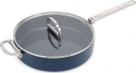 Joseph Joseph Space Fold.Handle Ceram.NS 28cm Blue Saute Pan&Lid