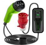 Qoltec Mobile charger for electric car EV z control 2w1 Typ2 | 7kW | CEE 3 PIN | 230V | LCD | Portable | Wallbox | 5m