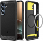Kaitse&uuml;mbris Rugged Armor (MagFit), Samsung Galaxy S25+, must, MagSafe &uuml;hilduv, Spigen