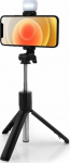 RoGer R1S 2in1 Selfie Stick + Tripod Telescopic Stand with Bluetooth Remote Control + Flash