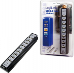 Logilink | USB 2.0 Hub-10 port whit power adapter