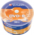 DVD-R Verbatim 50szt - DVD-R, 4.7GB, 16x, foil wrapping 50szt