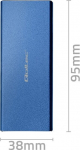 Qoltec Obudowa | disk compartment M.2 SSD | SATA | NGFF | USB 3.0 | Superspeed 5Gb/s | 2TB | Niebieska