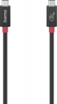 USB-kaabel Hama 1.0m must USB-C USB4 Gen3 Type-C pistik, max 40Gbit/s, video kuni 7680x4320 (8K), 5A 240W Power Delivery 3.1, topeltvarjestus