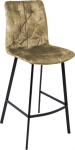 Bar chair AFTON brown velvet