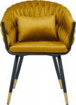 Chair FLORA golden yellow