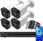 Set monitoring EZVIZ 4x camera PoE 8Mpx, recorder, disk 2TB