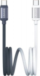Kabel USB-C / USB-C USAMS Bicolor Series SJ756 PD 60W 1.2m black and white