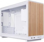 Lian Li DAN Cases A3-mATX Wood Edition PC-Geh&auml;use, Tempered Glass, Micro-ATX - Buche, wei&szlig;