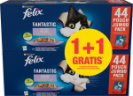 PUI PURINA Felix Fantastic Selection of flavors in jelly - wet cat food - 44x85g + 44x85g GRATIS
