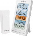 Hyundai HY-WS2050 - Color: white | Animated weather forecast | Battery powered | Budzik, calendar