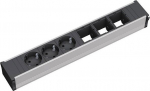 Bachmann CONI 3xSchuko & 3xEmpty, Power strip - ALU -