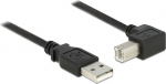 DELOCK USB Kabel A -> B St/St 0.50m 90&deg; schwarz