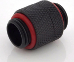 Bitspower Adapter gerade G1/4 Zoll AG auf G1/4 Zoll AG - drehbar, carbon schwarz