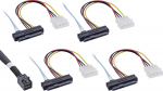 InLine Mini SAS HD Kabel - SFF-8643 zu 4x SFF-8482 (29-pol.) + Strom - 0.5m