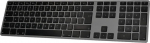 Matias illuminated Mac Space Gray - for computers Apple | Aluminum | dedicated keys Mac | bluetooth (cooperation 4 devices) | illuminated