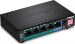TRENDnet Switch 5-Port Gbit PoE+ long range 200m 32W Metall